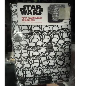 STAR WARS Peva Tablecloth 52" X 70" Flannel Back Storm Troopers NEW In Package